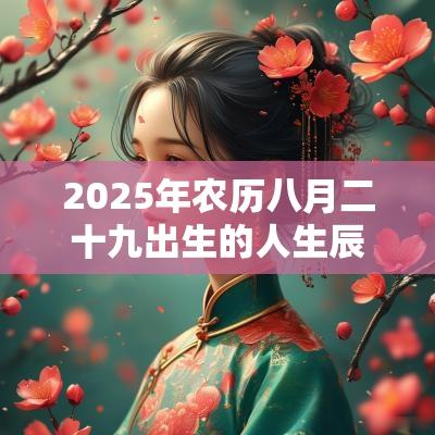 2025年农历八月二十九出生的人生辰八字五行查询怎么取名好