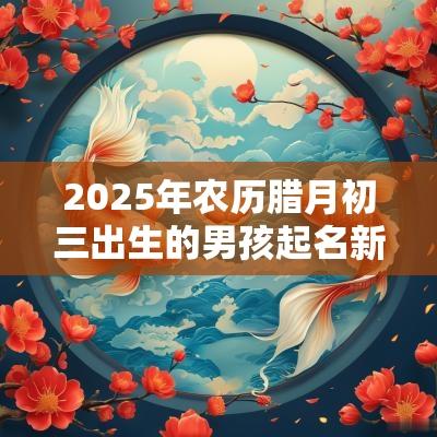 2025年农历腊月初三出生的男孩起名新生儿五行喜用水金的名字