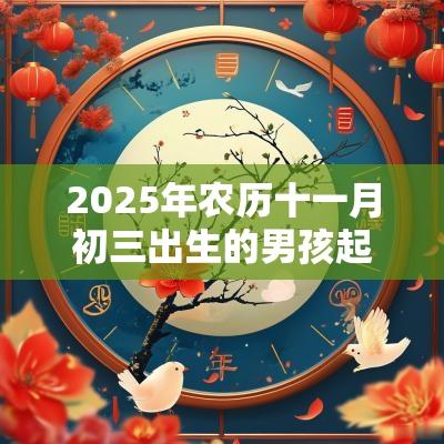 2025年农历十一月初三出生的男孩起名新生儿五行缺火的名字