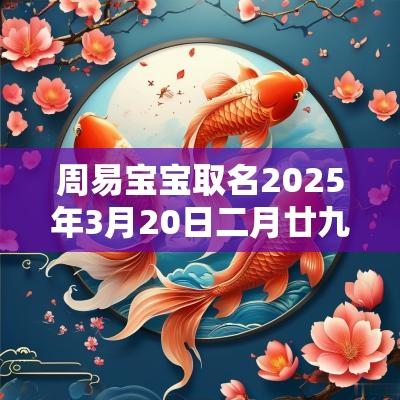 周易宝宝取名2025年3月20日二月廿九出生的男宝宝名字