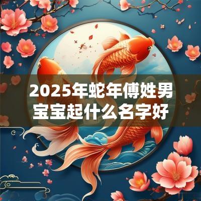 2025年蛇年傅姓男宝宝起什么名字好稚嫩清脆的男生好名字