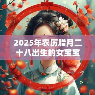 2025年农历腊月二十八出生的女宝宝缺什么五行属水的名字推荐