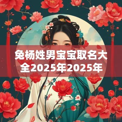 兔杨姓男宝宝取名大全2025年2025年杨姓男孩最佳取名字