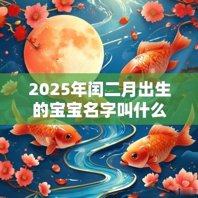 2025年闰二月出生的宝宝名字叫什么2025年最旺女孩名字