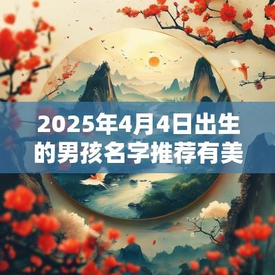 2025年4月4日出生的男孩名字推荐有美好寓意的名字