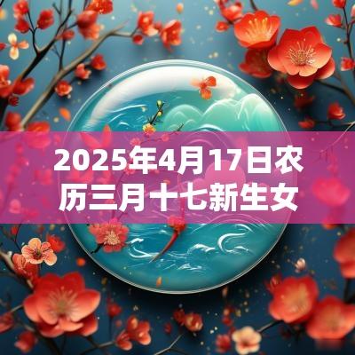 2025年4月17日农历三月十七新生女孩起名五行缺火的名字
