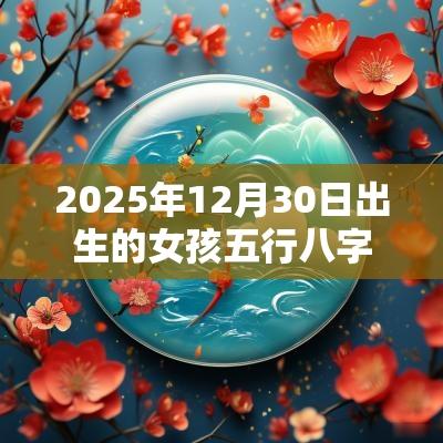 2025年12月30日出生的女孩五行八字解读属水的起名宜用字