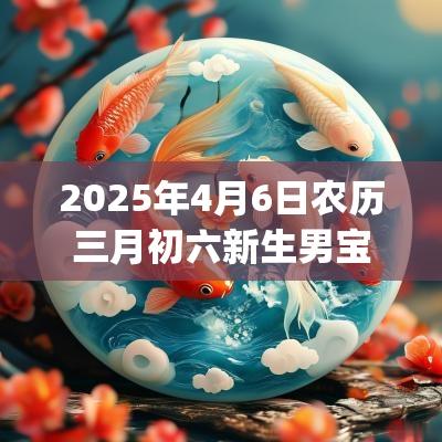 2025年4月6日农历三月初六新生男宝宝缺_取名高分名字建议