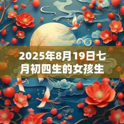 2025年8月19日七月初四生的女孩生辰八字缺火宝宝名字