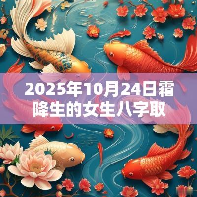 2025年10月24日霜降生的女生八字取名朗朗上口的名字