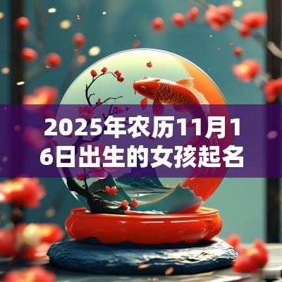 2025年农历11月16日出生的女孩起名鉴赏名字影响孩子一生