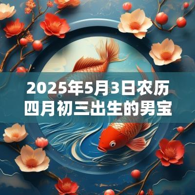 2025年5月3日农历四月初三出生的男宝宝五行缺金大气的名字