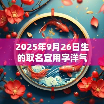 2025年9月26日生的取名宜用字洋气且朗朗上口的名字推荐