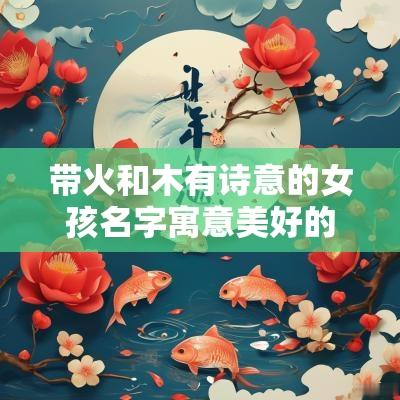 带火和木有诗意的女孩名字寓意美好的五行属火与木的名字大全