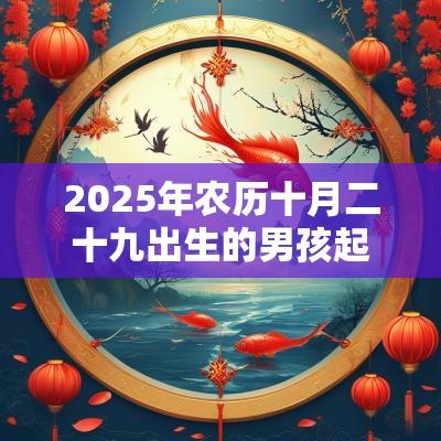 2025年农历十月二十九出生的男孩起名新生儿五行缺火的名字