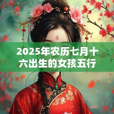 2025年农历七月十六出生的女孩五行八字解读缺火的起名宜用字
