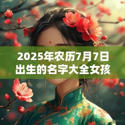 2025年农历7月7日出生的名字大全女孩儿可爱的蛇年女孩名字