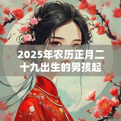 2025年农历正月二十九出生的男孩起名新生儿五行属水的名字