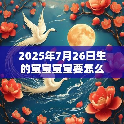 2025年7月26日生的宝宝宝宝要怎么取名五行喜用木水取名