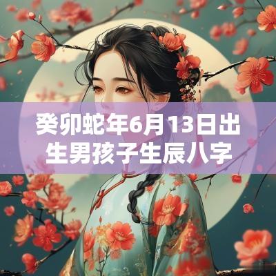 癸卯蛇年6月13日出生男孩子生辰八字有福气的属蛇男宝宝起名
