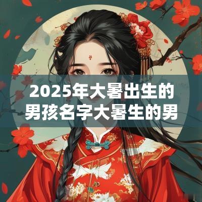 2025年大暑出生的男孩名字大暑生的男孩取什么名字比较好