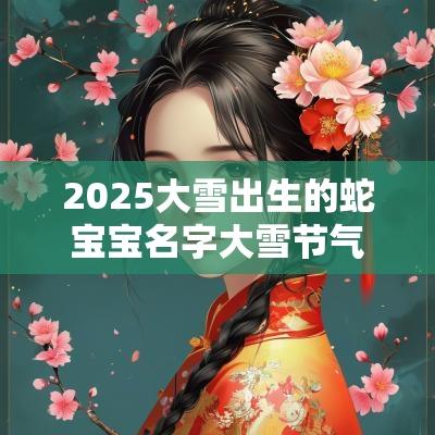 2025大雪出生的蛇宝宝名字大雪节气宝宝起名满分经典名字