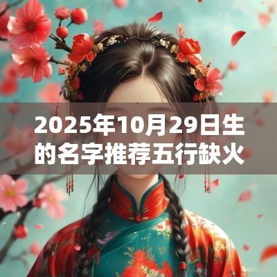 2025年10月29日生的名字推荐五行缺火女宝宝起名参考