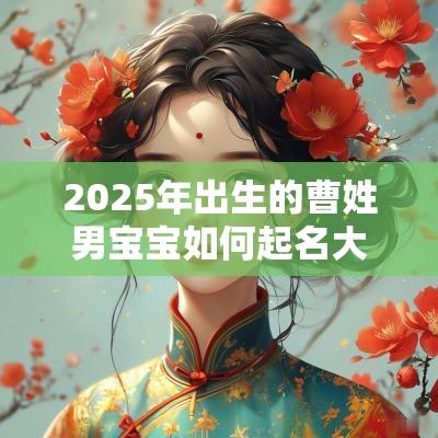 2025年出生的曹姓男宝宝如何起名大气斐然有才华的男孩名字
