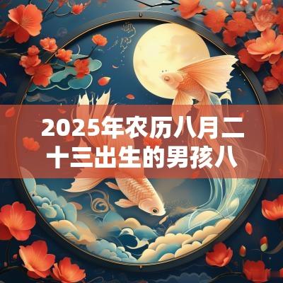 2025年农历八月二十三出生的男孩八字好吗今日五行缺木水取名