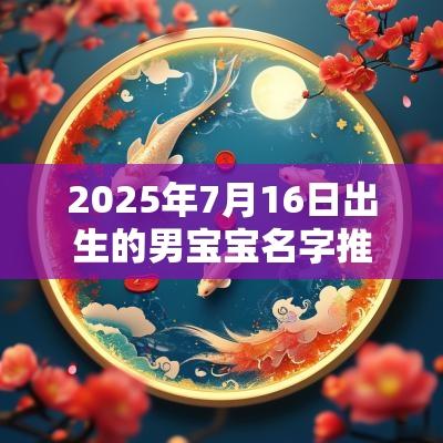 2025年7月16日出生的男宝宝名字推荐出息聪明寓意的双名