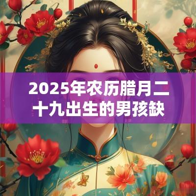 2025年农历腊月二十九出生的男孩缺金缺火取名高分名字建议