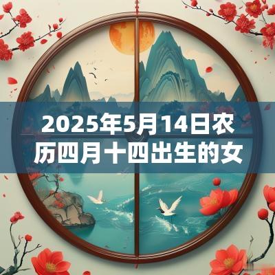 2025年5月14日农历四月十四出生的女孩是什么命属火的名字