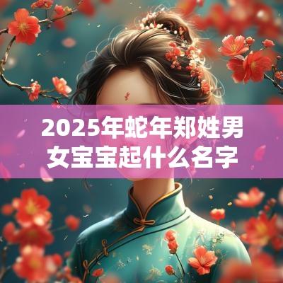 2025年蛇年郑姓男女宝宝起什么名字好清新雅致的新生儿取名