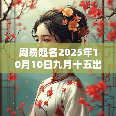 周易起名2025年10月10日九月十五出生的男孩缺火取名推荐