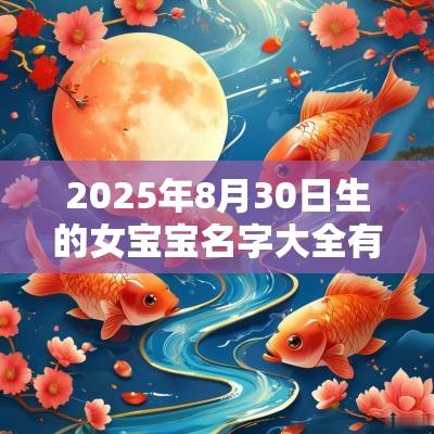 2025年8月30日生的女宝宝名字大全有寓意的女孩名字赏析