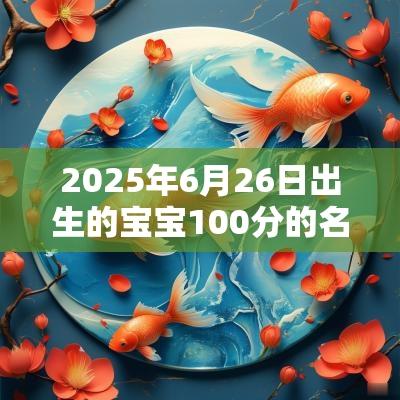 2025年6月26日出生的宝宝100分的名字单字男孩名字