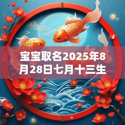 宝宝取名2026年8月28日七月十三生的男孩五行旺缺详解