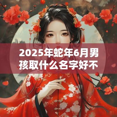 2025年蛇年6月男孩取什么名字好不要钱的男宝宝起名大全