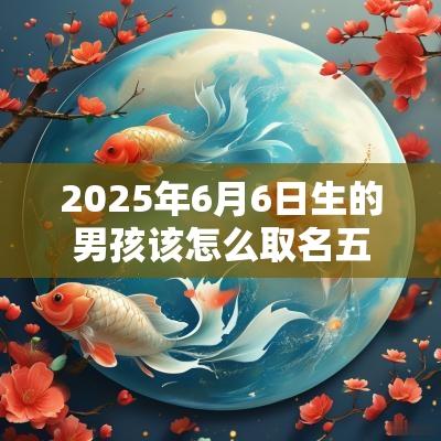 2025年6月6日生的男孩该怎么取名五行缺土的男孩名字赏析