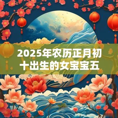 2025年农历正月初十出生的女宝宝五行旺缺属木免费八字起名