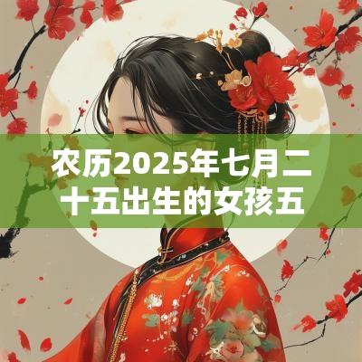 农历2025年七月二十五出生的女孩五行缺什么八字取名吉利用字
