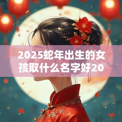 2025蛇年出生的女孩取什么名字好2025年最旺女孩名字