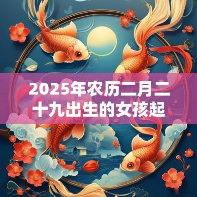 2025年农历二月二十九出生的女孩起名新生儿五行属水的名字