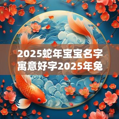 2025蛇年宝宝名字寓意好字2025年兔女孩最吉利的名字