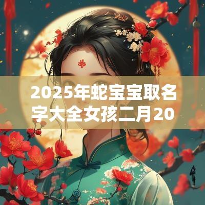 2025年蛇宝宝取名字大全女孩二月2025年蛇宝宝起名字