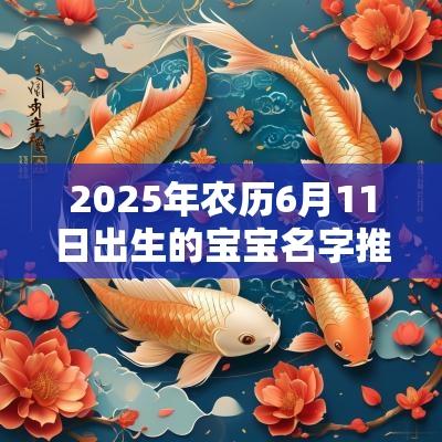 2025年农历6月11日出生的宝宝名字推荐男宝宝好听名字大全