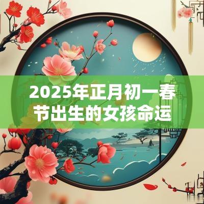 2025年正月初一春节出生的女孩命运好吗五行缺水火女孩名字