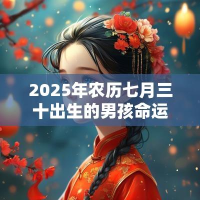 2025年农历七月三十出生的男孩命运好吗五行缺木水男孩名字