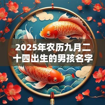 2025年农历九月二十四出生的男孩名字五行缺木水火免费取名