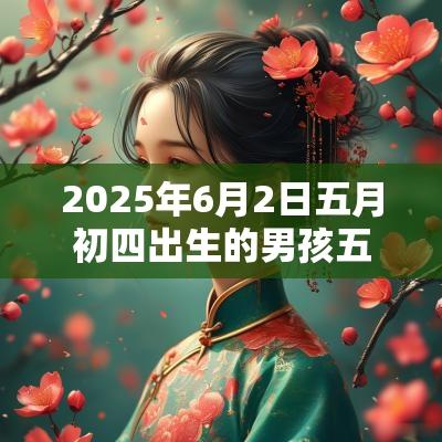 2025年6月2日五月初四出生的男孩五行缺什么缺金取名建议